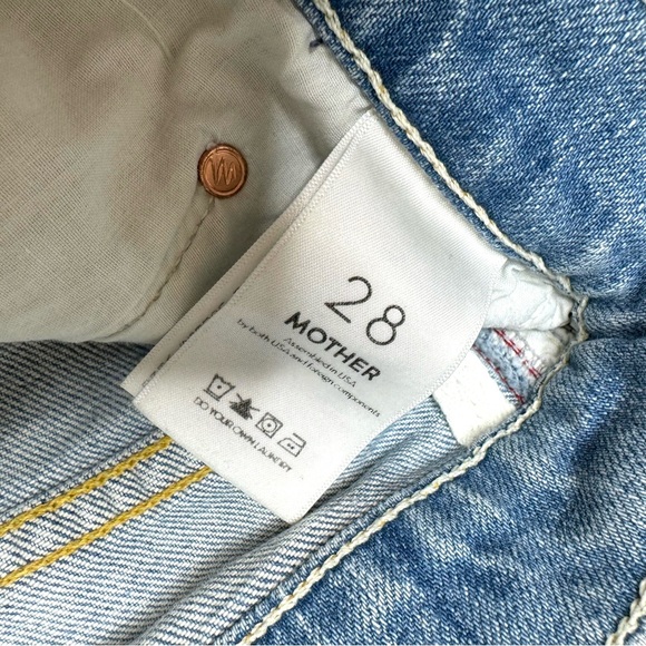 MOTHER Easy Does It Shorts Thanks Again Racer Striped Raw Hem Anchor Nautical 28 - Picture 9 of 14